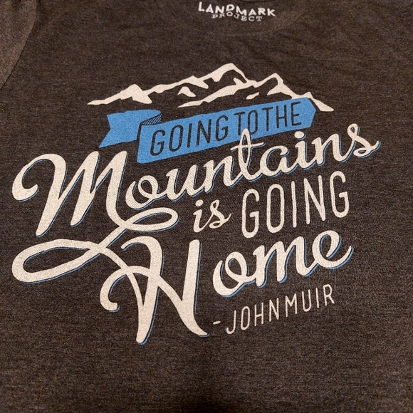 NWOT Unisex Landmark Project T shirt Going To The Mountains is Going Home - Picture 5 of 5